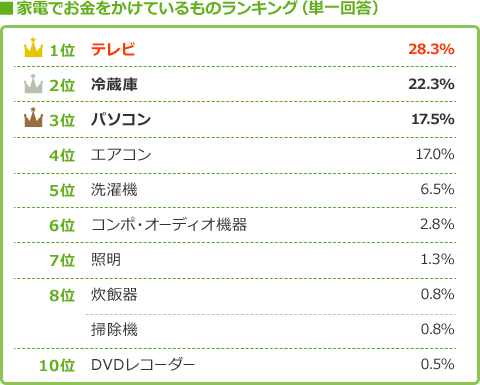 思い切って買った物は何? 家電でお金をかけているものランキング